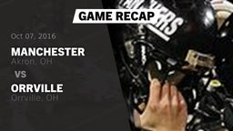 Recap: Manchester  vs. Orrville  2016