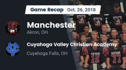 Recap: Manchester  vs. Cuyahoga Valley Christian Academy  2018