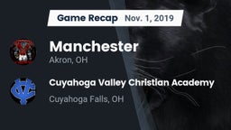 Recap: Manchester  vs. Cuyahoga Valley Christian Academy  2019
