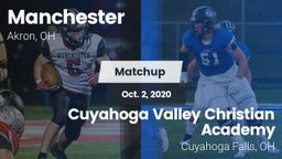Matchup: Manchester High vs. Cuyahoga Valley Christian Academy  2020