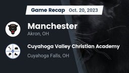 Recap: Manchester  vs. Cuyahoga Valley Christian Academy  2023