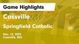 Cassville  vs Springfield Catholic  Game Highlights - Dec. 12, 2023