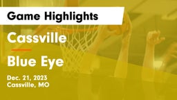 Cassville  vs Blue Eye  Game Highlights - Dec. 21, 2023