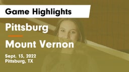 Pittsburg  vs Mount Vernon Game Highlights - Sept. 13, 2022
