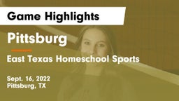 Pittsburg  vs East Texas Homeschool Sports Game Highlights - Sept. 16, 2022