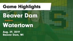 Beaver Dam  vs Watertown  Game Highlights - Aug. 29, 2019