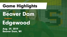 Beaver Dam  vs Edgewood  Game Highlights - Aug. 29, 2019