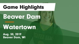 Beaver Dam  vs Watertown  Game Highlights - Aug. 30, 2019