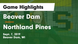 Beaver Dam  vs Northland Pines  Game Highlights - Sept. 7, 2019