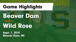 Beaver Dam  vs Wild Rose  Game Highlights - Sept. 7, 2019
