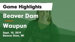 Beaver Dam  vs Waupun Game Highlights - Sept. 10, 2019