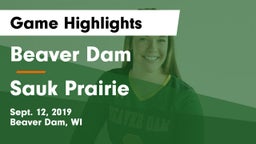 Beaver Dam  vs Sauk Prairie  Game Highlights - Sept. 12, 2019