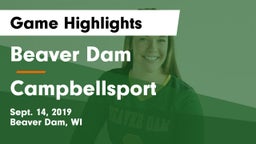 Beaver Dam  vs Campbellsport  Game Highlights - Sept. 14, 2019