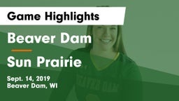 Beaver Dam  vs Sun Prairie Game Highlights - Sept. 14, 2019