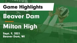 Beaver Dam  vs Milton High Game Highlights - Sept. 9, 2021