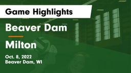 Beaver Dam  vs Milton Game Highlights - Oct. 8, 2022