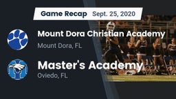 Recap: Mount Dora Christian Academy vs. Master's Academy  2020