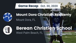 Recap: Mount Dora Christian Academy vs. Berean Christian School 2020