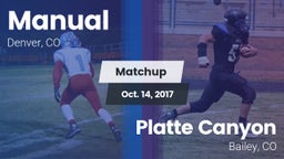 Matchup: Manual  vs. Platte Canyon  2017