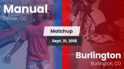 Matchup: Manual  vs. Burlington  2018