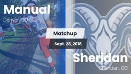 Matchup: Manual  vs. Sheridan  2018
