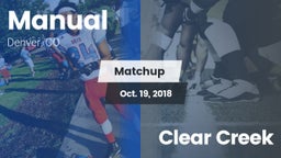 Matchup: Manual  vs. Clear Creek 2018