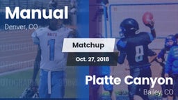 Matchup: Manual  vs. Platte Canyon  2018