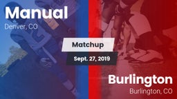 Matchup: Manual  vs. Burlington  2019