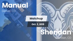 Matchup: Manual  vs. Sheridan  2019