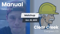 Matchup: Manual  vs. Clear Creek  2019