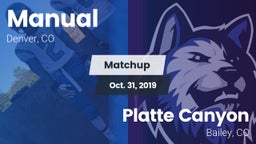 Matchup: Manual  vs. Platte Canyon  2019