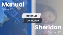 Matchup: Manual  vs. Sheridan  2020