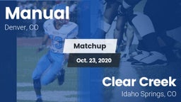 Matchup: Manual  vs. Clear Creek  2020