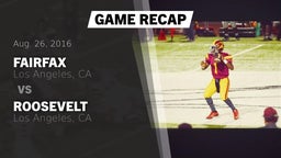 Recap: Fairfax vs. Roosevelt  2016