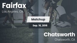 Matchup: Fairfax vs. Chatsworth  2016