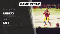 Recap: Fairfax vs. Taft  2016