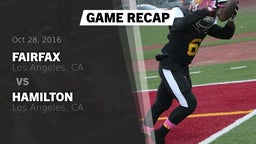 Recap: Fairfax vs. Hamilton  2016