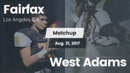 Matchup: Fairfax vs. West Adams 2017