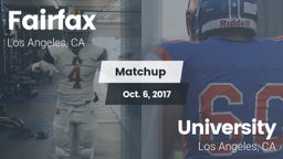 Matchup: Fairfax vs. University  2017