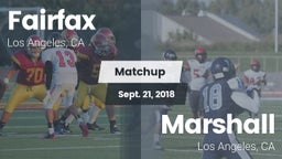Matchup: Fairfax vs. Marshall  2018