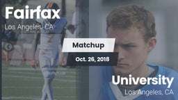 Matchup: Fairfax vs. University  2018