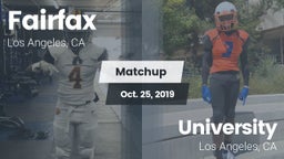 Matchup: Fairfax vs. University  2019