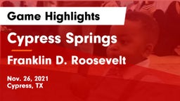 Cypress Springs  vs Franklin D. Roosevelt  Game Highlights - Nov. 26, 2021
