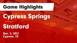 Cypress Springs  vs Stratford  Game Highlights - Dec. 3, 2021