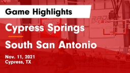 Cypress Springs  vs South San Antonio  Game Highlights - Nov. 11, 2021