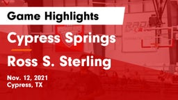 Cypress Springs  vs Ross S. Sterling  Game Highlights - Nov. 12, 2021