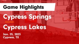 Cypress Springs  vs Cypress Lakes  Game Highlights - Jan. 25, 2023