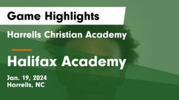 Harrells Christian Academy  vs Halifax Academy Game Highlights - Jan. 19, 2024