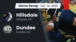 Recap: Hillsdale  vs. Dundee  2020