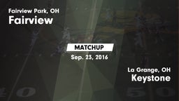 Matchup: Fairview  vs. Keystone  2016
